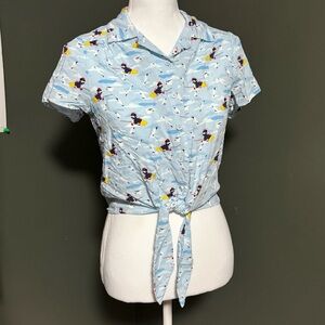 Studio Ghibli Kiki’s Delivery Service Her Universe Tie Front Button Up Blouse